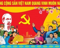Tranh cổ động về Đảng Cộng sản Việt Nam. Ảnh: Báo điện tử Đảng Cộng sản