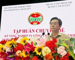 Hội Nông dân huyện Cẩm Xuyên tổ chức tập huấn kỹ năng công tác hội năm 2024