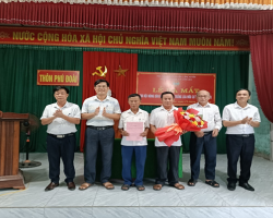 Ra mắt chi hội nông dân nghề nghiệp trồng lúa hữu cơ tại thôn Phú Đoài, xã Cẩm Lạc
