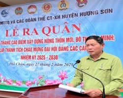 Hội Nông dân huyện Hương Sơn phối hợp tổ chức Lễ phát động ra quân xây dựng nông thôn mới đợt 1 năm 2025