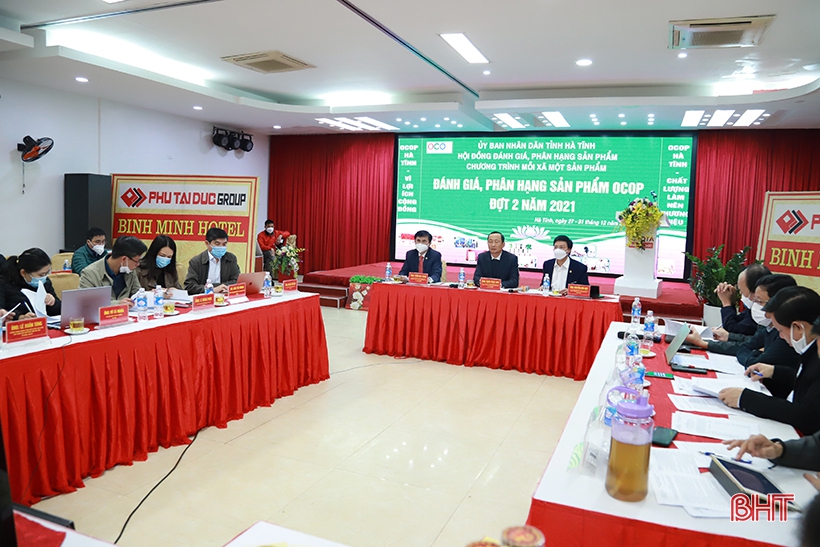 Hội đồng đánh giá, phân hạng sản phẩm Chương trình “Mỗi xã một sản phẩm” tỉnh Hà Tĩnh tổ chức đánh giá, phân hạng sản phẩm OCOP đợt 2 năm 2021.