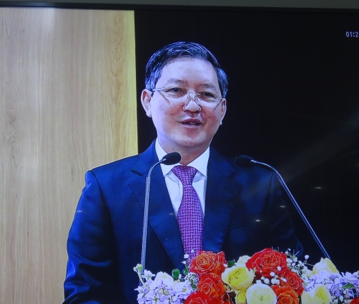 Đồng chí Lương Quốc Đoàn - Ủy viên Trung ương Đảng, Chủ tịch Ban Chấp hành Trung ương Hội Nông dân Việt Nam phát biểu tại lễ ký