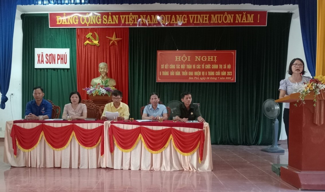 Hội Nông dân xã Sơn Phú, huyện Hương Sơn sơ kết hoạt động Hội và phong trào nông dân 6 tháng đầu năm 2023