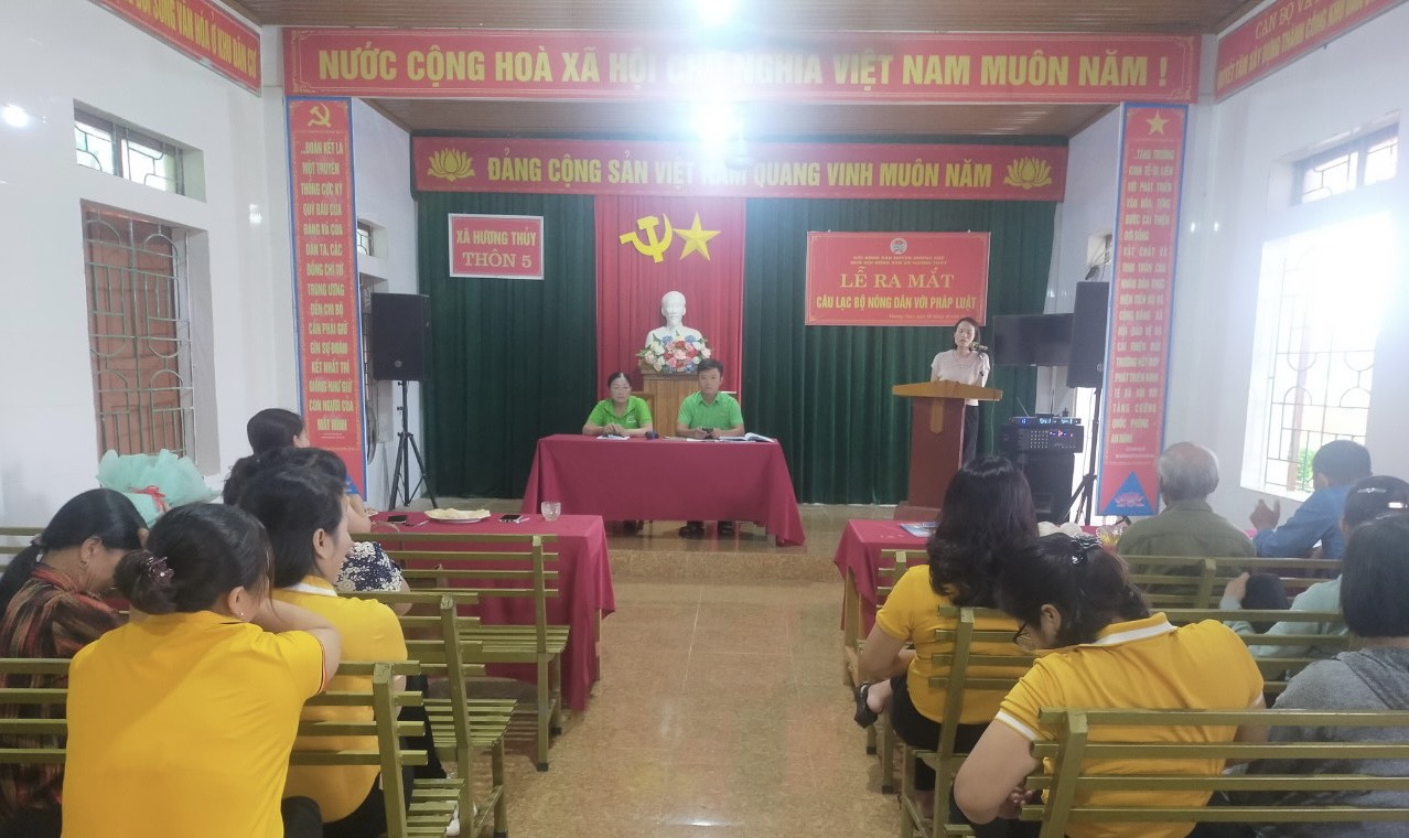 Xã Hương Thủy ra mắt Câu lạc bộ Nông dân với pháp luật