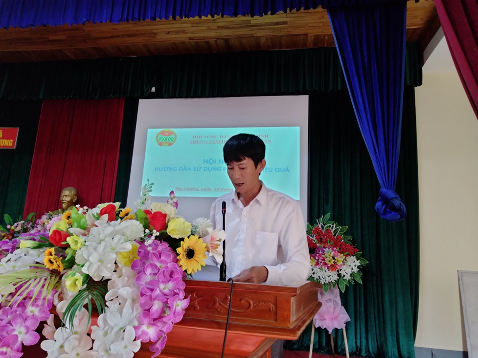 Hội Nông dân xã Tân Hương phối hợp tổ chức Hội nghị Hướng dẫn sử dụng phân bón có hiệu quả