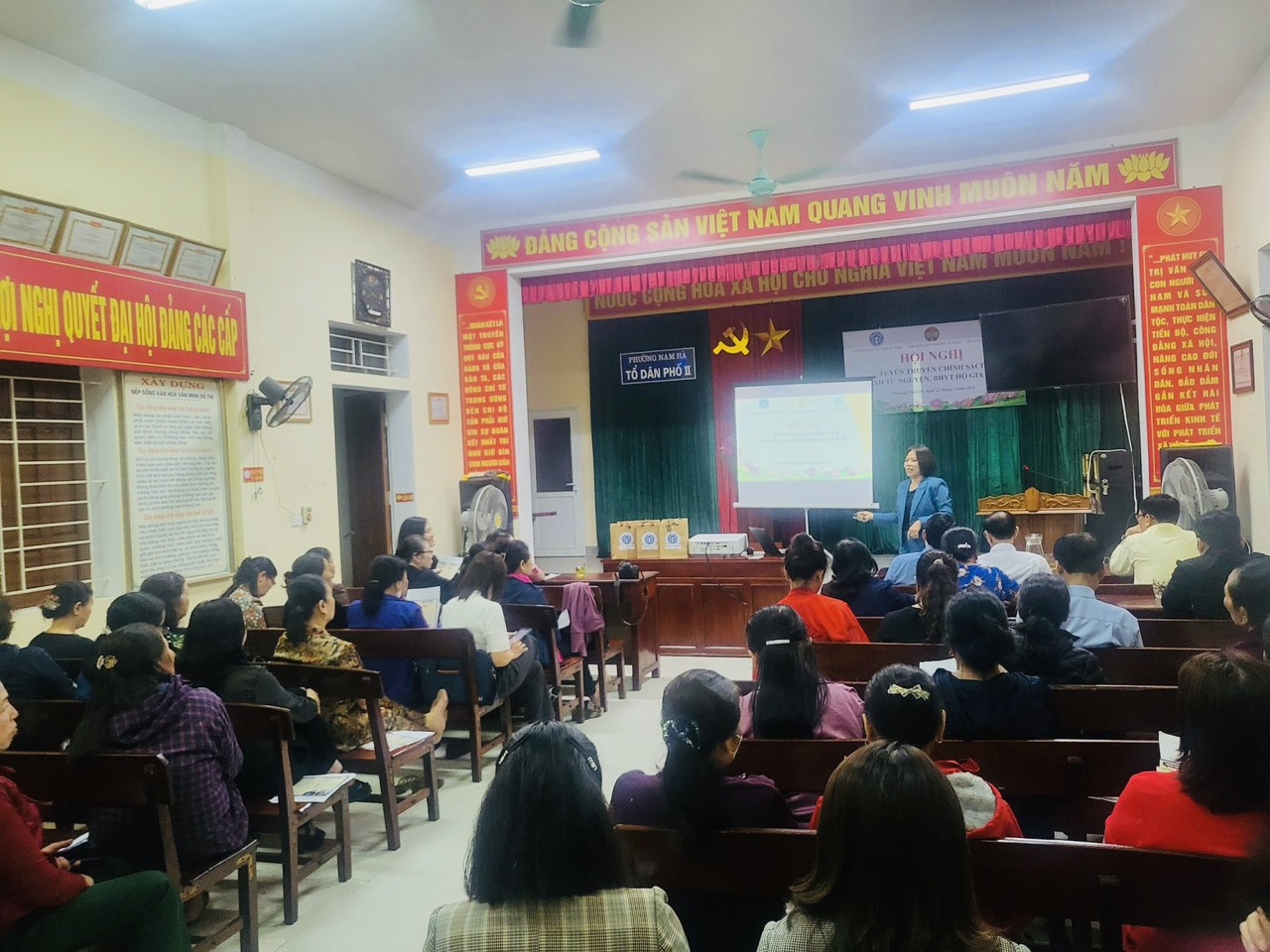Hội Nông dân phường Nam Hà tổ chức tuyên truyền chính sách BHXH tự nguyện, BHYT hộ gia đình