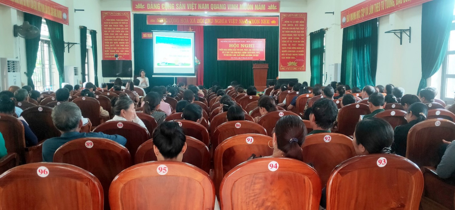 Hội Nông dân xã Xuân Thành tập huấn cho hội viên nông dân
