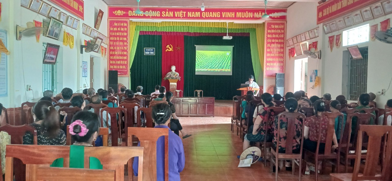 Hội Nông dân xã Tùng Ảnh phối hợp tổ chức tập huấn, hướng dẫn bà con nông dân sử dụng phân bón hợp lý