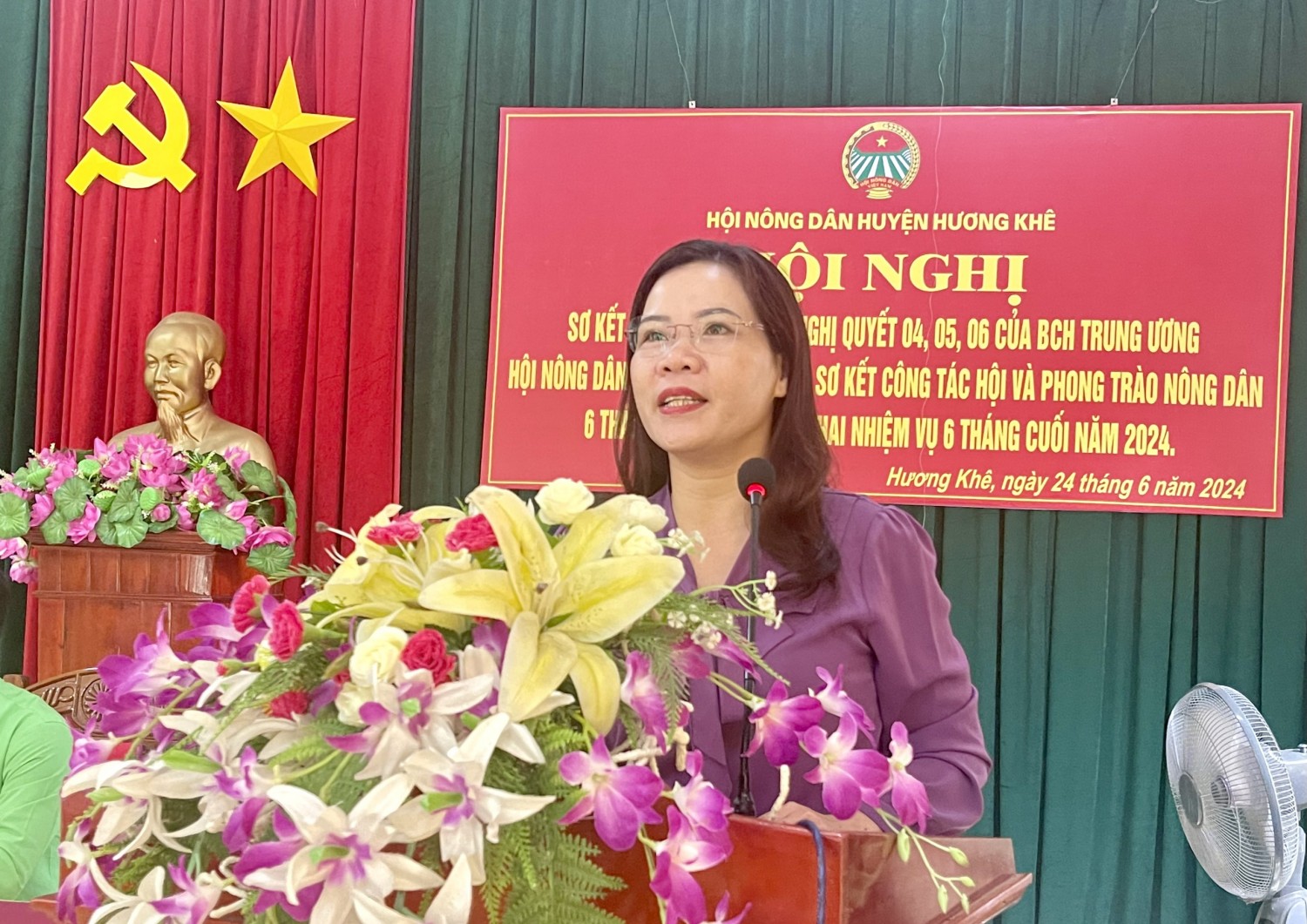 Hội Nông dân huyện Hương Khê tổ Hội nghị sơ kết 5 năm thực hiện Nghị quyết 04, 05, 06