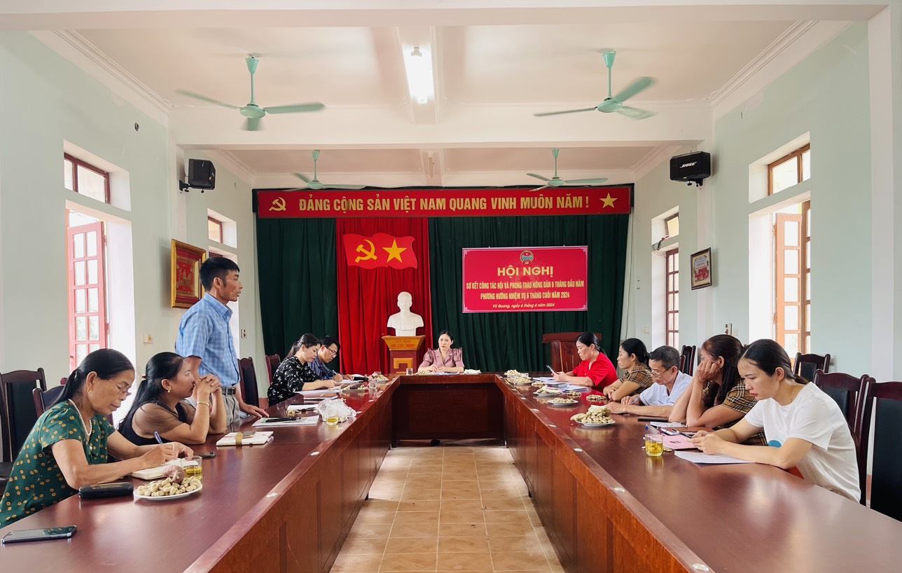 Hội Nông dân thị trấn Vũ Quang sơ kết công tác Hội và phong trào nông dân 6 tháng đầu năm 2024
