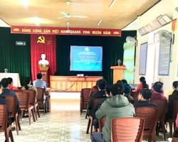 Hội Nông dân xã Quang Thọ huyện Vũ Quang phối hợp Trung tâm HTND tỉnh tổ chức hội thảo chuyên đề giới thiệu việc làm và XKLĐ
