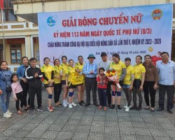 Giải bóng chuyền nữ chào mừng thành công Đại hội Hội Nông dân xã Sơn Kim 2 nhiệm kỳ 2023-2028