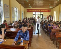 Hội Nông dân xã Sơn Châu phối hợp tuyền truyền công tác bảo hiểm xã hội tự nguyện