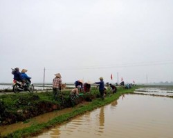 Chi hội Nông dân thôn Hưng Tiến ra quân nạo vét kênh mương nội đồng