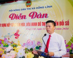 Hội Nông dân thị xã Hồng Lĩnh tổ chức Diễn đàn “Xây dựng nếp sống văn hoá, văn minh đô thị - chuyển đổi số”