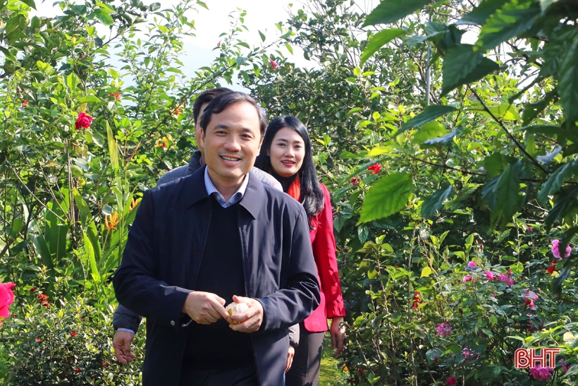 Bí thư Tỉnh ủy Hoàng Trung Dũng thăm cụm dân cư sinh thái thôn Cừa Lĩnh (xã Đức Lĩnh) dịp đầu xuân Quý Mão.