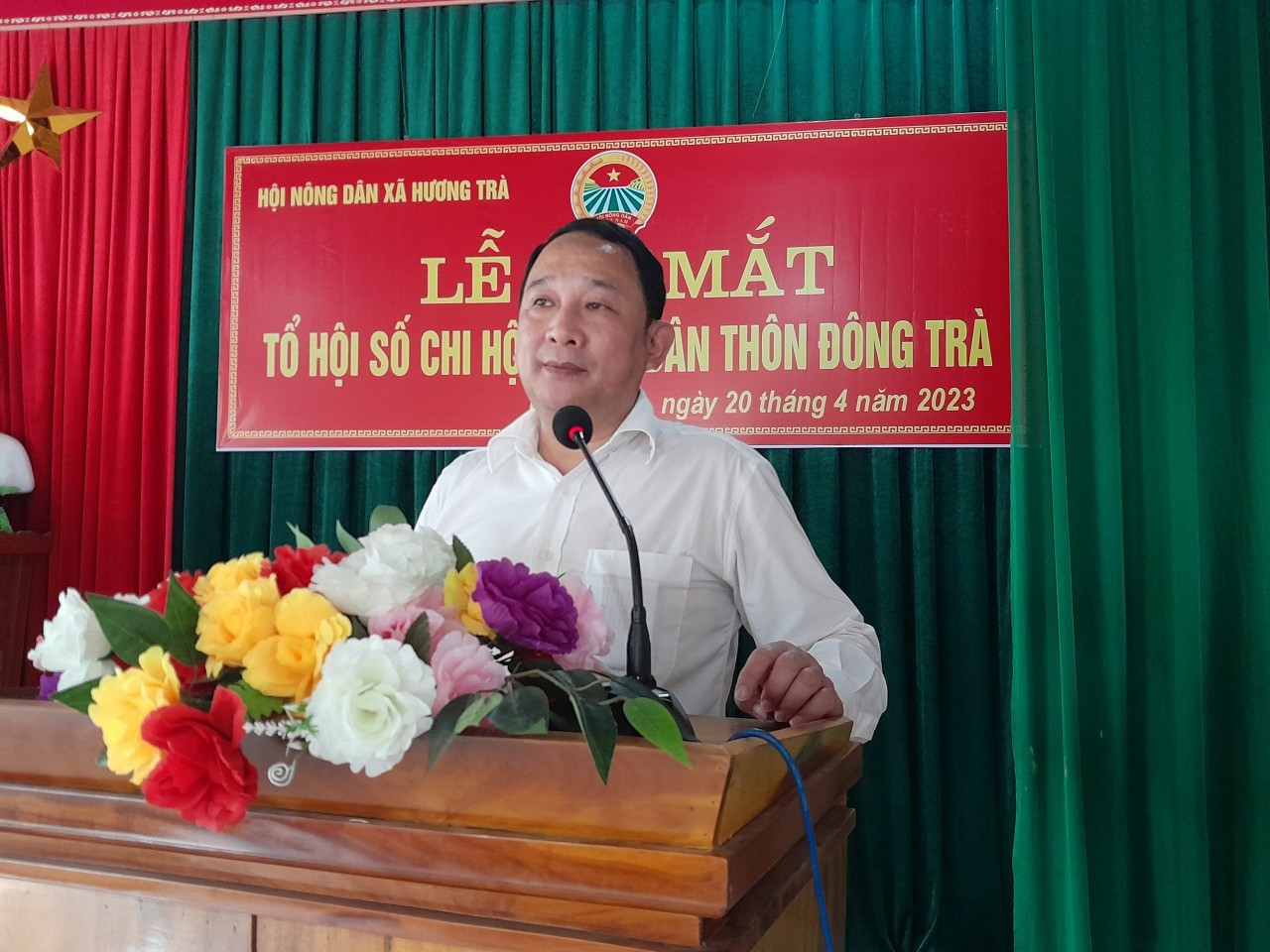 ĐC Võ Viết Minh Châu CT HND huyện phát biểu tại buổi Lễ (2)