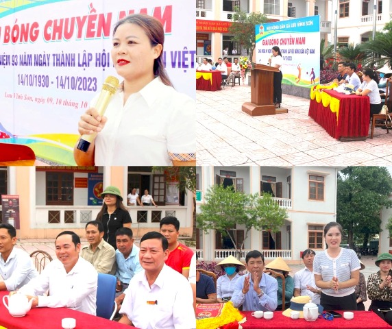Hội Nông dân xã Lưu Vĩnh Sơn tổ chức giải bóng chuyền nam nông dân năm 2023