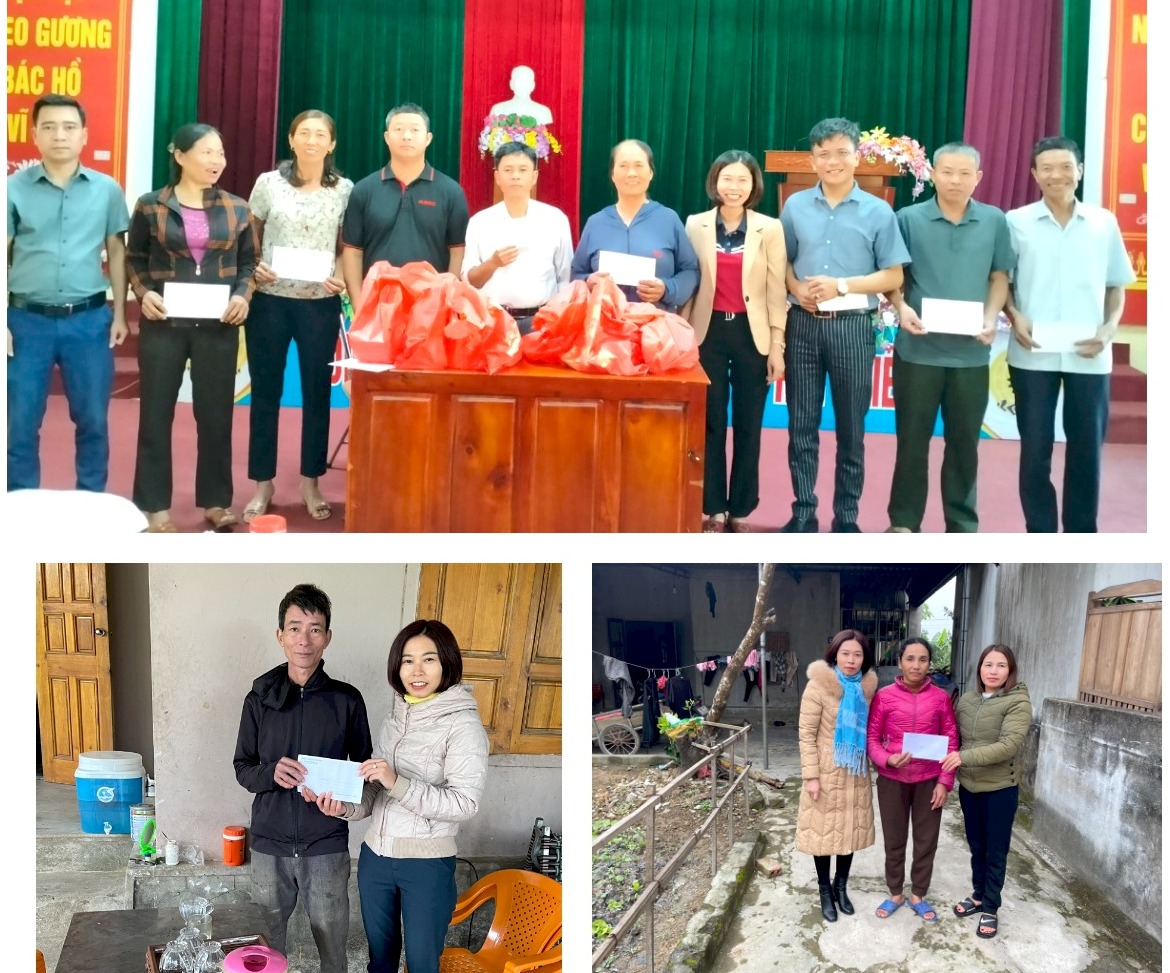Hội Nông dân thị trấn Đồng Lộc, huyện Can Lộc tổ chức trao quà tết cho hội viên khó khăn nhân dịp Tết Nguyên đán Giáp Thìn 2024