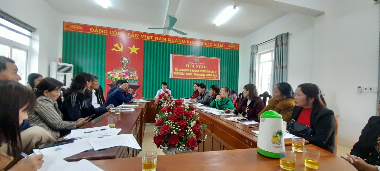 Hội Nông dân xã Hòa Lạc tổ chức Hội nghị Báo cáo kết quả Đại hội đại biểu toàn quốc Hội Nông dân Việt Nam lần thứ VIII và quán triệt nghị quyết