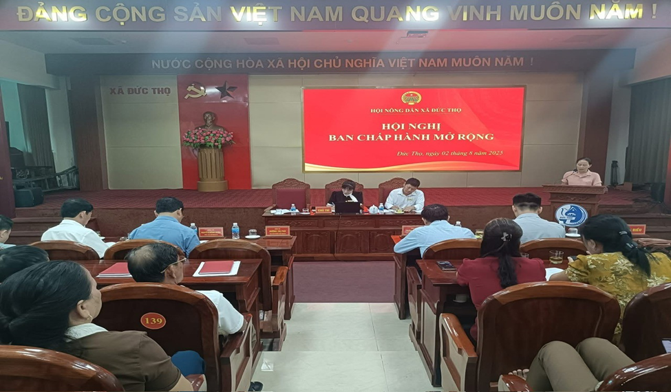 Hội Nông dân xã Đức Thọ tổ chức Hội nghị Ban Chấp hành mở rộng, triển khai các chỉ tiêu, giải pháp trọng tâm sau sáp nhập địa giới hành chính